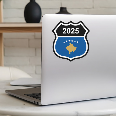 Kosovo Wappen mit Jahreszahl Autoaufkleber - Ansicht 5