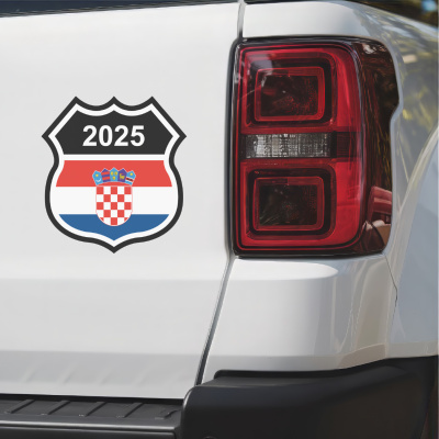 Kroatien Wappen mit Jahreszahl Autoaufkleber - Ansicht 3