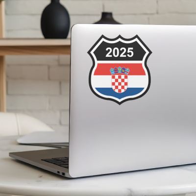 Kroatien Wappen mit Jahreszahl Autoaufkleber - Ansicht 5