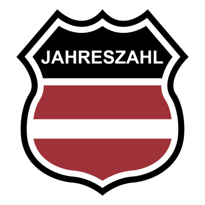 Lettland Wappen mit Jahreszahl Autoaufkleber