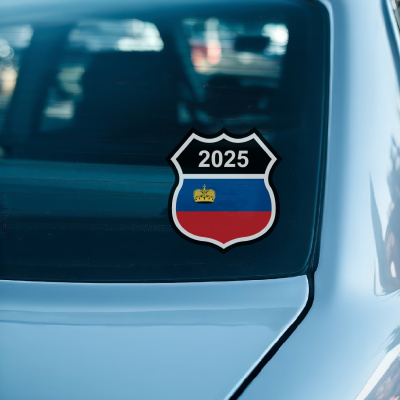 Liechtenstein Wappen mit Jahreszahl Autoaufkleber - Ansicht 2