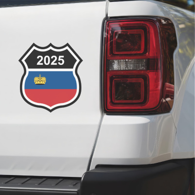 Liechtenstein Wappen mit Jahreszahl Autoaufkleber - Ansicht 3