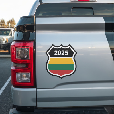 Litauen Wappen mit Jahreszahl Autoaufkleber - Ansicht 3