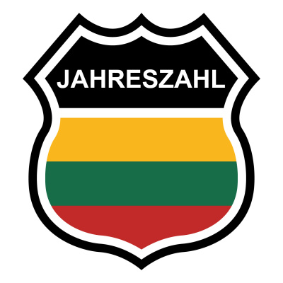 Litauen Wappen mit Jahreszahl Autoaufkleber