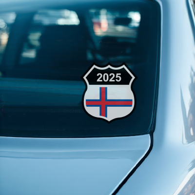 Faroe Islands Wappen mit Jahreszahl Autoaufkleber - Ansicht 2