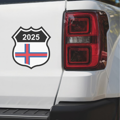 Faroe Islands Wappen mit Jahreszahl Autoaufkleber - Ansicht 3