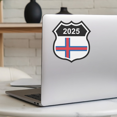 Faroe Islands Wappen mit Jahreszahl Autoaufkleber - Ansicht 5