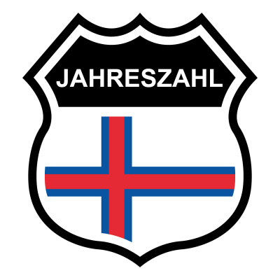 Faroe Islands Wappen mit Jahreszahl Autoaufkleber