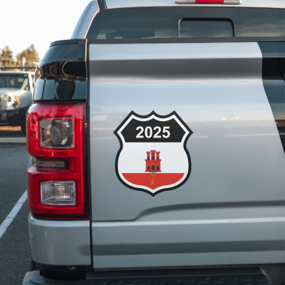 Gibraltar Wappen mit Jahreszahl Autoaufkleber - Ansicht 3