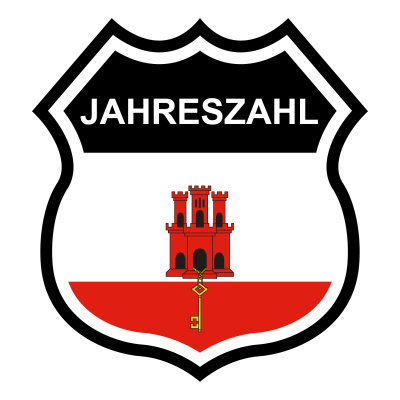 Gibraltar Wappen mit Jahreszahl Autoaufkleber