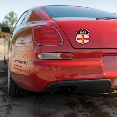 Guernsey Wappen mit Jahreszahl Autoaufkleber - Ansicht 4