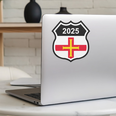 Guernsey Wappen mit Jahreszahl Autoaufkleber - Ansicht 5