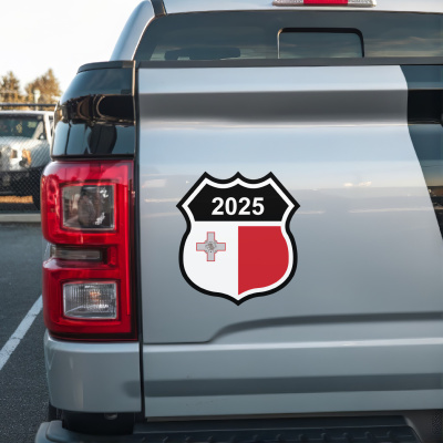 Malta Wappen mit Jahreszahl Autoaufkleber - Ansicht 3