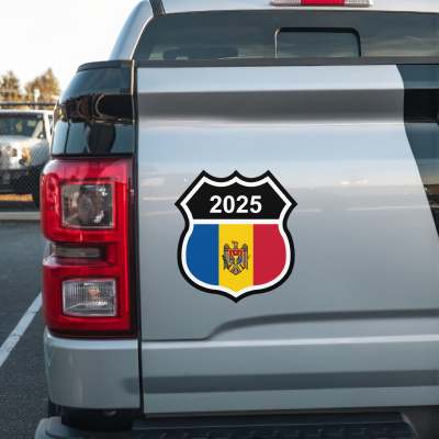 Moldau Wappen mit Jahreszahl Autoaufkleber - Ansicht 3