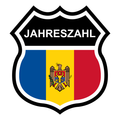 Moldau Wappen mit Jahreszahl Autoaufkleber