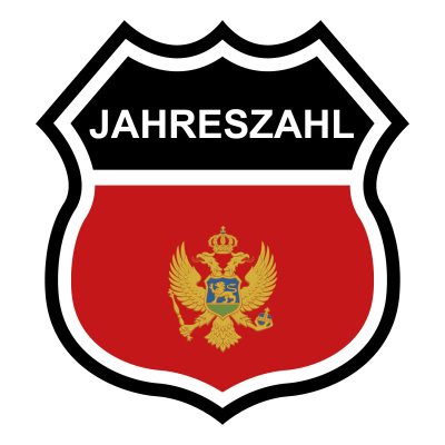Montenegro Wappen mit Jahreszahl Autoaufkleber