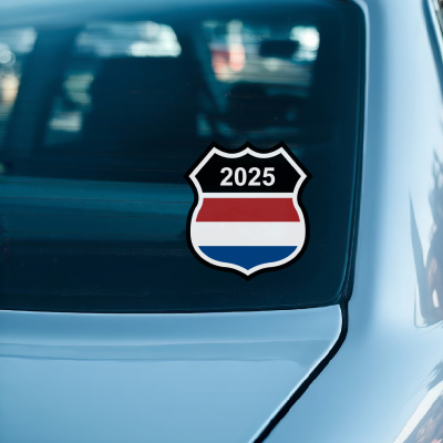 Niederlande Wappen mit Jahreszahl Autoaufkleber - Ansicht 2