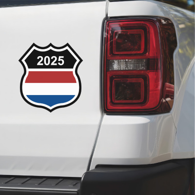Niederlande Wappen mit Jahreszahl Autoaufkleber - Ansicht 3