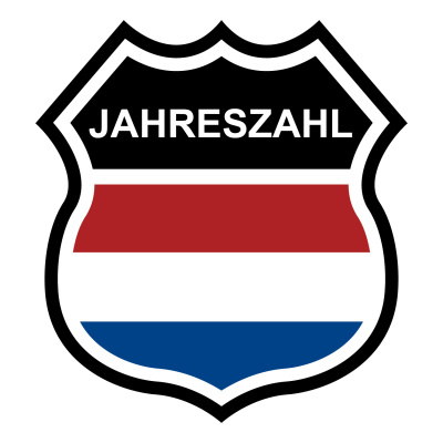 Niederlande Wappen mit Jahreszahl Autoaufkleber