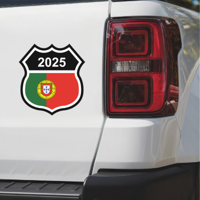 Portugal Wappen mit Jahreszahl Autoaufkleber - Ansicht 3