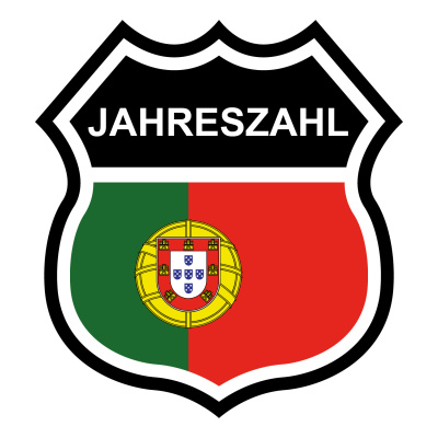 Portugal Wappen mit Jahreszahl Autoaufkleber