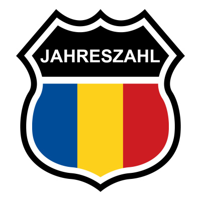 Rumnien Wappen mit Jahreszahl Autoaufkleber