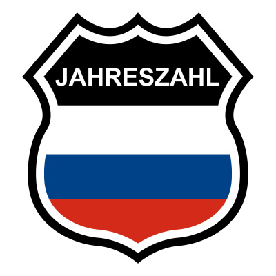 Russland Wappen mit Jahreszahl Autoaufkleber