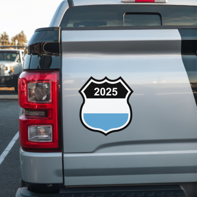 San Marino Wappen mit Jahreszahl Autoaufkleber - Ansicht 3