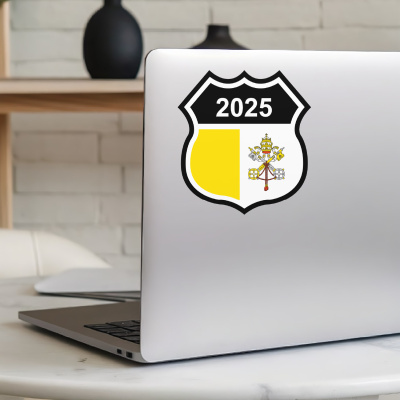 Vatikanstadt Wappen mit Jahreszahl Autoaufkleber - Ansicht 5