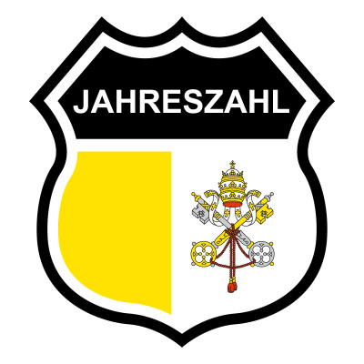 Vatikanstadt Wappen mit Jahreszahl Autoaufkleber