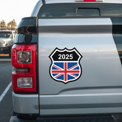 Vereinigtes Königreich Wappen mit Jahreszahl Autoaufkleber - Ansicht 3
