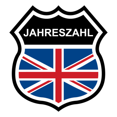 Vereinigtes Knigreich Wappen mit Jahreszahl Autoaufkleber