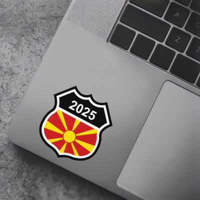 Nordmazedonien Wappen mit Jahreszahl Autoaufkleber - Ansicht 7
