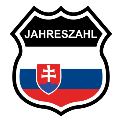 Slowakei Wappen mit Jahreszahl Autoaufkleber