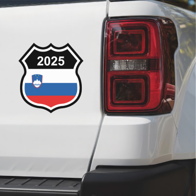 Slowenien Wappen mit Jahreszahl Autoaufkleber - Ansicht 3