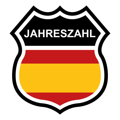 Spanien Wappen mit Jahreszahl Autoaufkleber