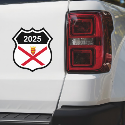 Jersey Wappen mit Jahreszahl Autoaufkleber - Ansicht 3