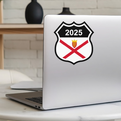 Jersey Wappen mit Jahreszahl Autoaufkleber - Ansicht 5