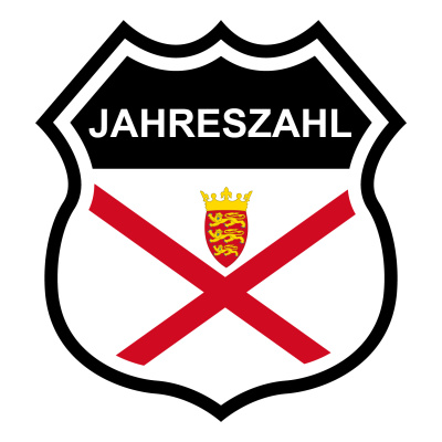 Jersey Wappen mit Jahreszahl Autoaufkleber