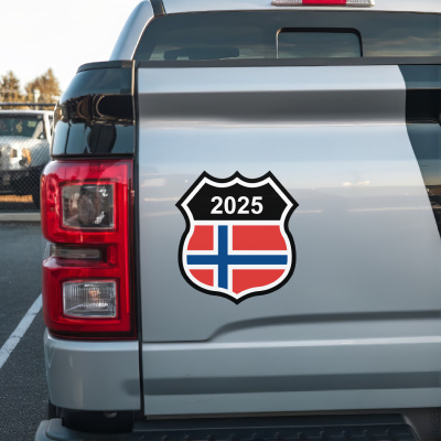 Norwegen Wappen mit Jahreszahl Autoaufkleber - Ansicht 3