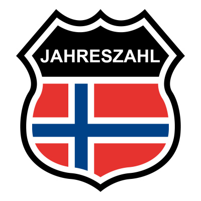 Norwegen Wappen mit Jahreszahl Autoaufkleber