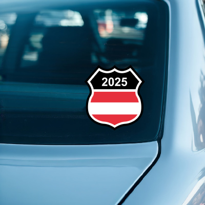 sterreich Wappen mit Jahreszahl Autoaufkleber - Ansicht 2