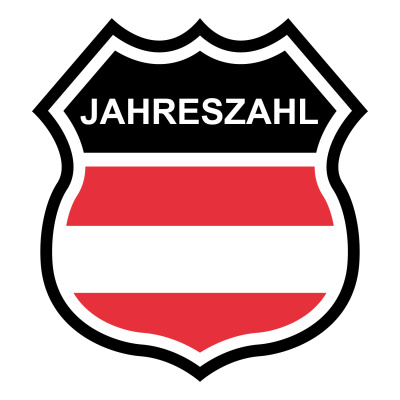 sterreich Wappen mit Jahreszahl Autoaufkleber