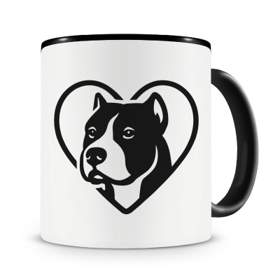 Tasse mit dem Motiv  Herz mit Chihuahua Kopf