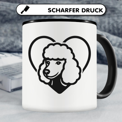 Tasse mit dem Motiv  Herz mit Pudel Kopf - Ansicht 5