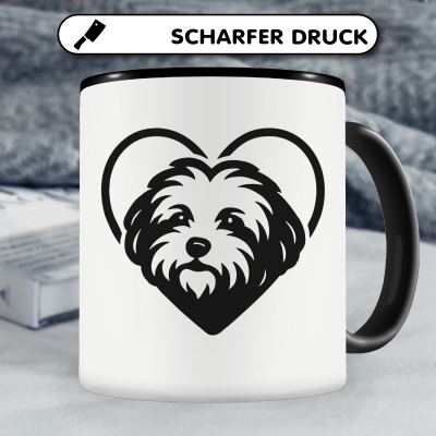 Tasse mit dem Motiv  Herz mit Bolonka Zwetna Kopf - Ansicht 5