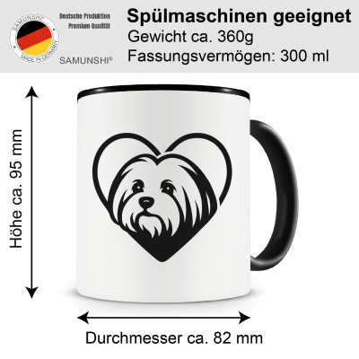 Tasse mit dem Motiv  Herz mit Malteser Kopf - Ansicht 2