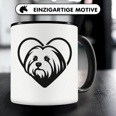Tasse mit dem Motiv  Herz mit Malteser Kopf - Ansicht 3