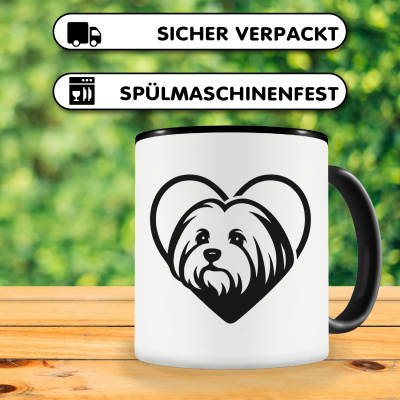 Tasse mit dem Motiv  Herz mit Malteser Kopf - Ansicht 4