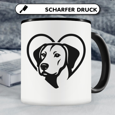 Tasse mit dem Motiv  Herz mit Rhodesian Ridgeback Kopf - Ansicht 5